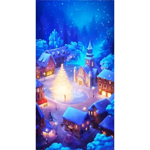 Чехол с принтом «Рождественский город» для Xiaomi 11T / 11T Pro