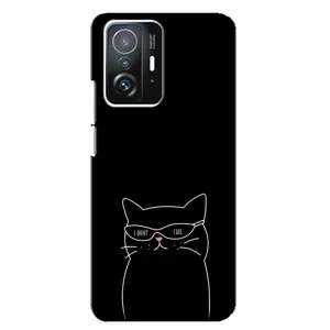 Чехол с рисунком кот на Xiaomi 11T / 11T Pro (Равнодушный кот)