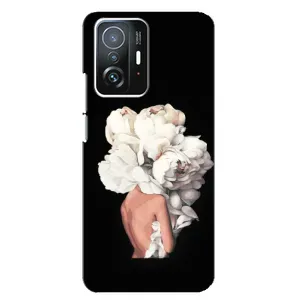 Чехлы (ART) Цветы на Xiaomi 11T / 11T Pro (VPrint) (Білі квіти)