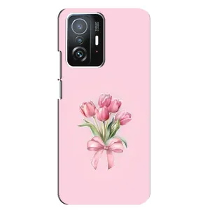 Чохол з розовим принтом для Xiaomi 11T / 11T Pro (Букет квітів)
