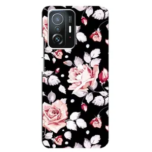 Чохли з квітами для Xiaomi 11T / 11T Pro (VPrint) (Квіти на чорному)