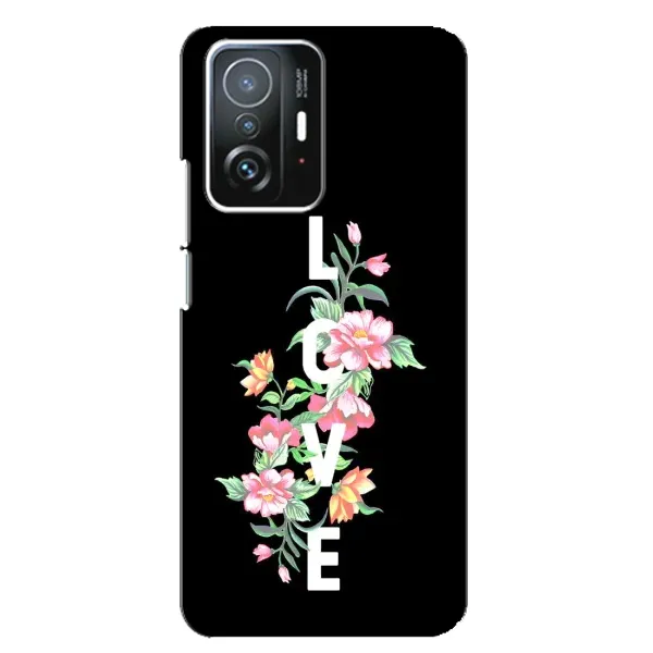 Чехол с принтом «Цветы LOVE» для Xiaomi 11T / 11T Pro