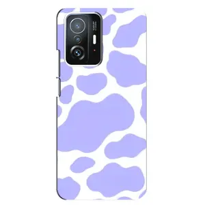 Чохол з принтом корови на Шаомі 11Т / 11Т Про. (Фіолетова Бурьонка)