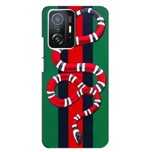 Чехлы ГУЧЧИ для Сяоми 11Т Про (AlphaPrint) (Gucci змия)