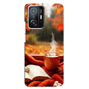 Чохол з унікальним дизайном 'Осінь з кавою' для Xiaomi 11T / 11T Pro (Кава і дощ)