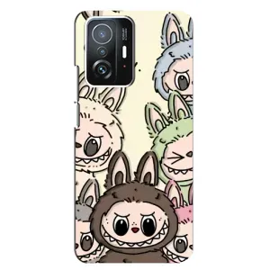 Чехол с Лабубу на Xiaomi 11T / 11T Pro (Золотая обезьяна Bored Ape)