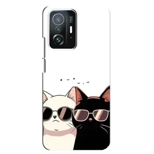 Чехол с рисунком кот на Xiaomi 11T / 11T Pro (Коты в очках)