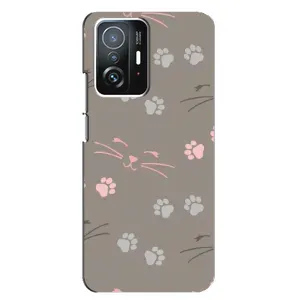 Чехол с рисунком кот на Xiaomi 11T / 11T Pro (Лапы и усы)