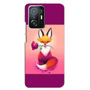 Чохли з картинкою Лисичка для Xiaomi 11T / 11T Pro (VPrint) (Лиса з трояндою)