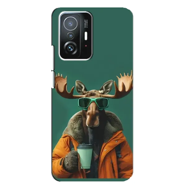 Чехол с принтом «Лось с кофе» для Xiaomi 11T / 11T Pro Чехол с принтом «Лось с кофе» для Xiaomi 11T / 11T Pro