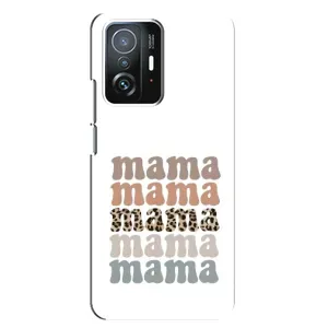 Чехлы для мамы на Xiaomi 11T / 11T Pro (Текстовый коллаж мама)