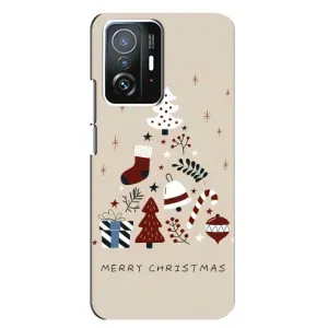 Різдвяні, Святкові Чохли для Шаомі 11Т / 11Т Про. (Merry Christmas)