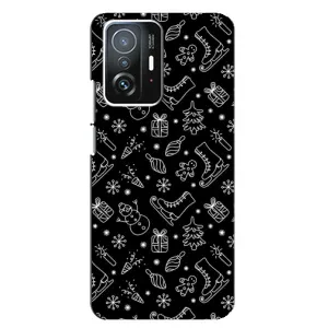 Новорічні, Святкові Чохли для Xiaomi 11T / 11T Pro - 2024 год (Новорічний фон)