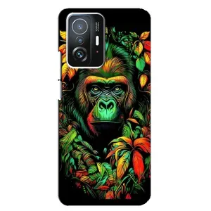 Чохол з Мавпами Xiaomi 11T / 11T Pro - (AlphaPrint) (Мавпа в квітах)