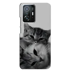 Чехол с рисунком кот на Xiaomi 11T / 11T Pro (Пара котов)