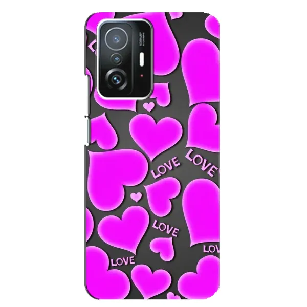 Чехол с принтом «Pink hearts» для Xiaomi 11T / 11T Pro