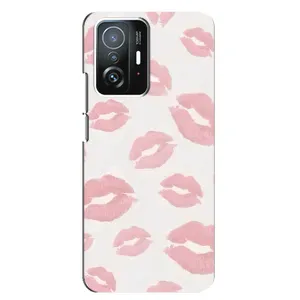 Чохол з розовим принтом для Xiaomi 11T / 11T Pro (Рожеві губи)