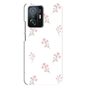Чохол з розовим принтом для Xiaomi 11T / 11T Pro (Рожеві квіти)