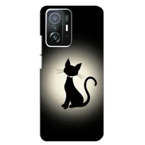 Чохол з принтом для Xiaomi 11T / 11T Pro (AlphaPrint) Модні коти (Силует котика)
