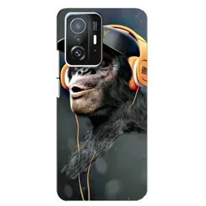Чохол з Мавпами Xiaomi 11T / 11T Pro - (AlphaPrint) (В навушниках)