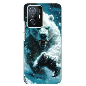 Чехол с картинкой «Хищники» для Xiaomi 11T / 11T Pro (Полярный медведь)