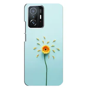 Чохли з квітами для Xiaomi 11T / 11T Pro (VPrint) (Жовта квітка)