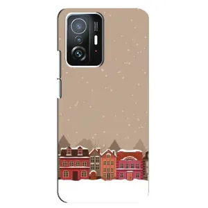 Новорічні, Святкові Чохли для Xiaomi 11T / 11T Pro - 2024 год (Зимове місто)