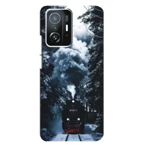 Новорічні, Святкові Чохли для Xiaomi 11T / 11T Pro - 2024 год (Зимовий потяг)