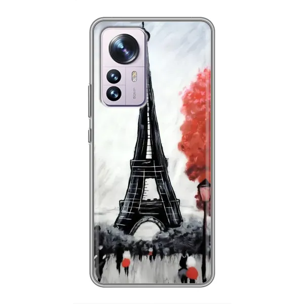Чехол с принтом «Башня в Париже» для Xiaomi 12 / 12X Чехол с принтом «Башня в Париже» для Xiaomi 12 / 12X