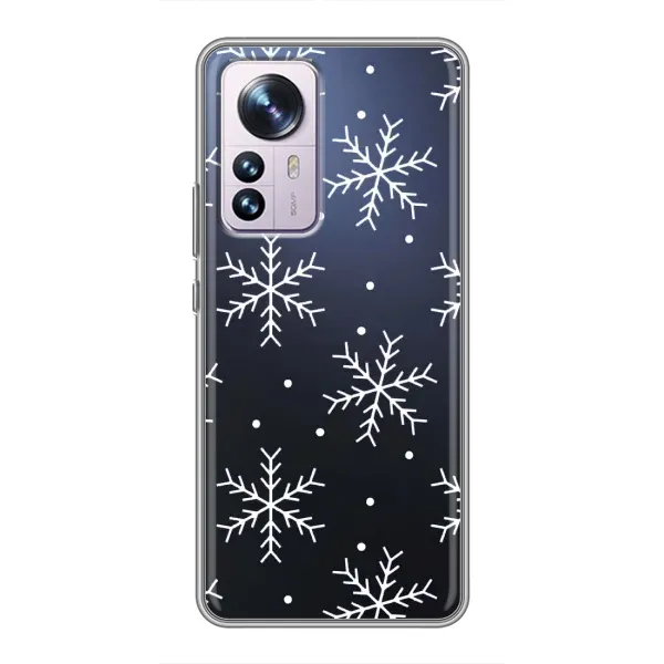 Чохол з принтом «Білі сніжинки» для Xiaomi 12 / 12X