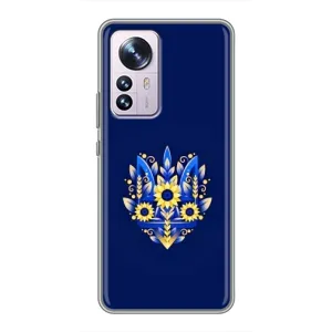 Чехлы для Xiaomi 12 / 12X  Укр. Символика (AlphaPrint) (Цветочный Герб)