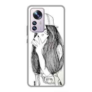 Чехол с печатью для Xiaomi 12 / 12X - (Мода) (AlphaPrint) (Фото девочки)