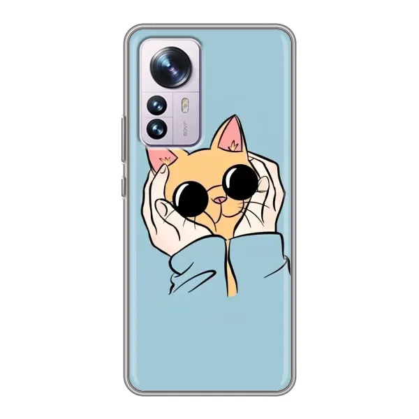 Чехол с принтом «Котик в очках» для Xiaomi 12 / 12X Чехол с принтом «Котик в очках» для Xiaomi 12 / 12X