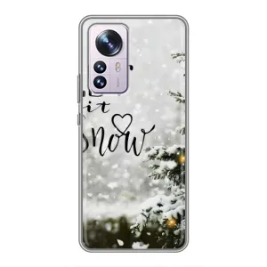 Новогодние, Праздничные Чехлы для Xiaomi 12 / 12X - 2024 год (Let it snow)