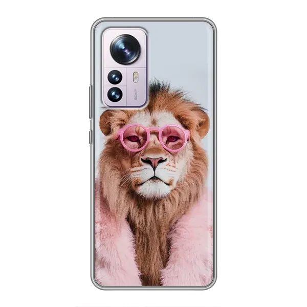 Чехол с принтом «Лев в очках» для Xiaomi 12 / 12X