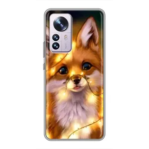 Чехлы с картинкой Лисички для Xiaomi 12 / 12X (VPrint) (Лисичка в гирляндах)