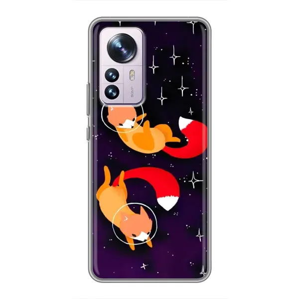 Чехол с принтом «Лисички космонавты» для Xiaomi 12 / 12X