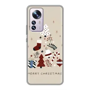 Рождественские Чехлы для Xiaomi 12 / 12X (VPrint) (Merry Christmas)