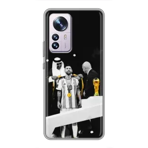 Чехлы для Xiaomi 12 / 12X (Leo чемпион) (AlphaPrint) (Месси в накидке)