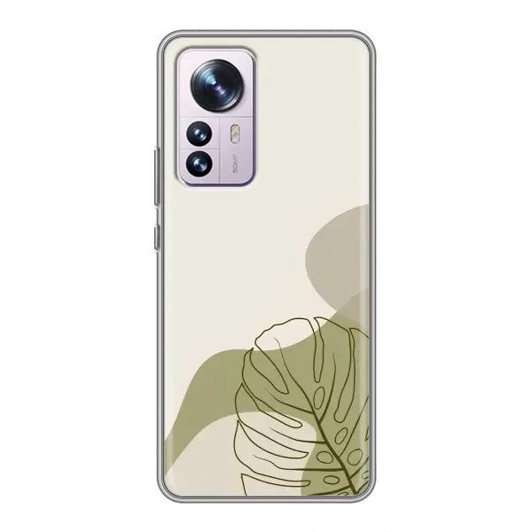Чехол с принтом «Зеленая монстера дизайн» для Xiaomi 12 / 12X Чехол с принтом «Зеленая монстера дизайн» для Xiaomi 12 / 12X