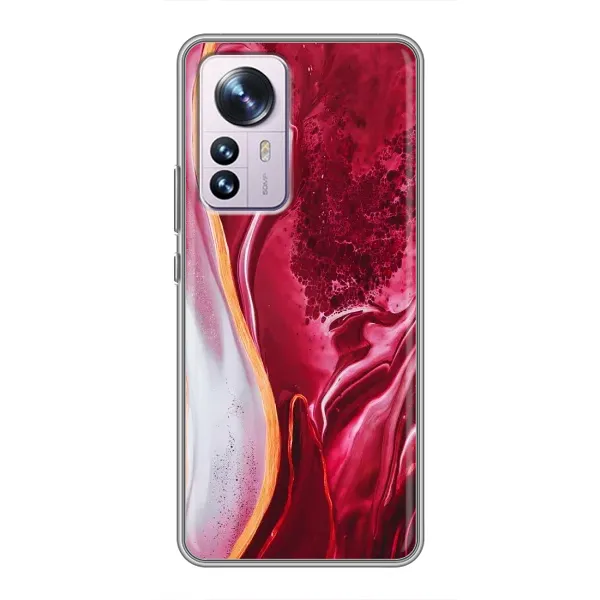 Чехол с принтом «Мрамор красный» для Xiaomi 12 / 12X Чехол с принтом «Мрамор красный» для Xiaomi 12 / 12X