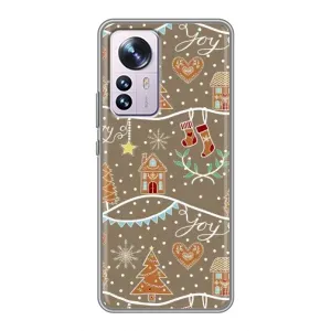 Новогодние, Праздничные Чехлы для Xiaomi 12 / 12X - 2024 год (Новогодние пряники)