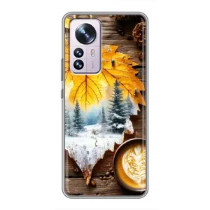 Чехол с уникальным дизайном «Осень с кофе» для Xiaomi 12 / 12X (Осенне-зимний кофе)