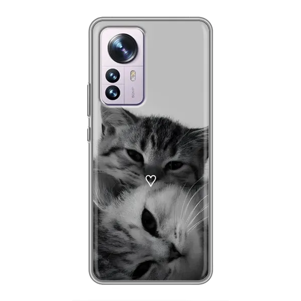 Чехол с принтом «Пара котов» для Xiaomi 12 / 12X Чехол с принтом «Пара котов» для Xiaomi 12 / 12X