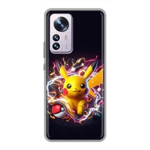 Чохол з Пікачу на Xiaomi 12 / 12X (Пікачу з м'ячем)