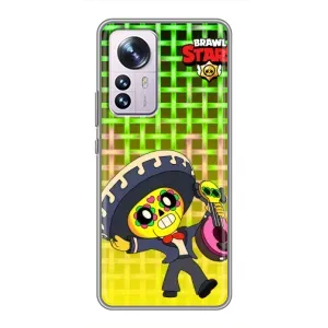 Чехлы Brawl Stars для Xiaomi 12 / 12X (AlphaPrint) (Поко в самбреро)