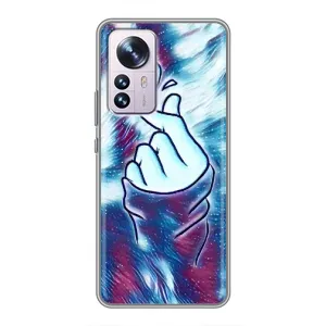 Чехол с принтом для Xiaomi 12 / 12X (AlphaPrint - Знак сердечка) (Радужное сердце)