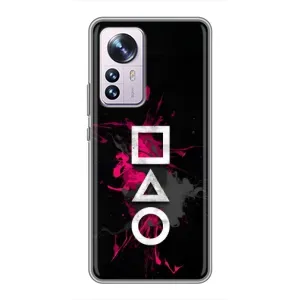 Чехол Гра в кальмара для Xiaomi 12 / 12X (Символы Игра кальмара)