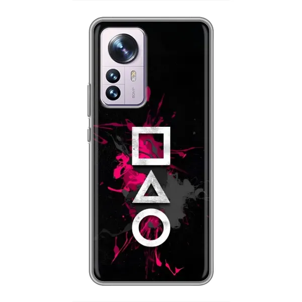 Чехол с принтом «Символы Игра кальмара» для Xiaomi 12 / 12X Чехол с принтом «Символы Игра кальмара» для Xiaomi 12 / 12X