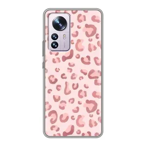 Чехол с розовым рисунком для Xiaomi 12 / 12X (Розовый леопард)